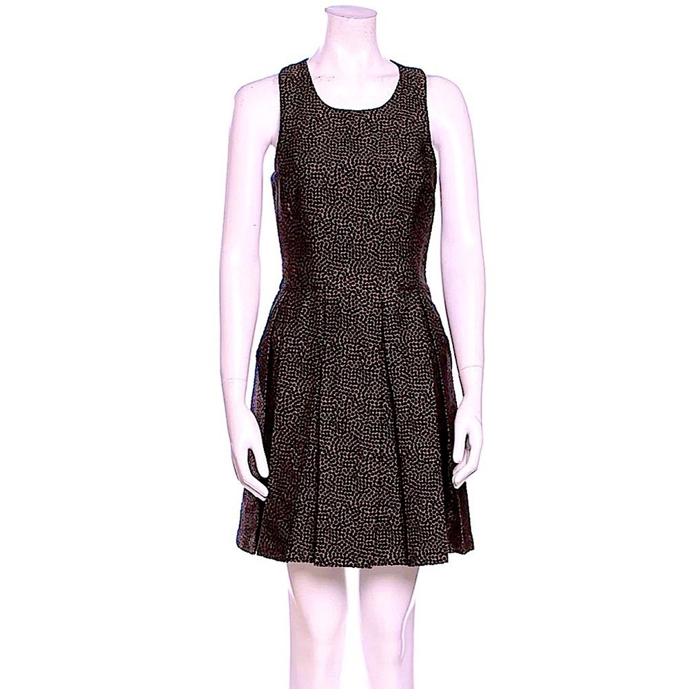 NWT Hunter Dixon Brown Metallic Fit and Flare Dress Size 8